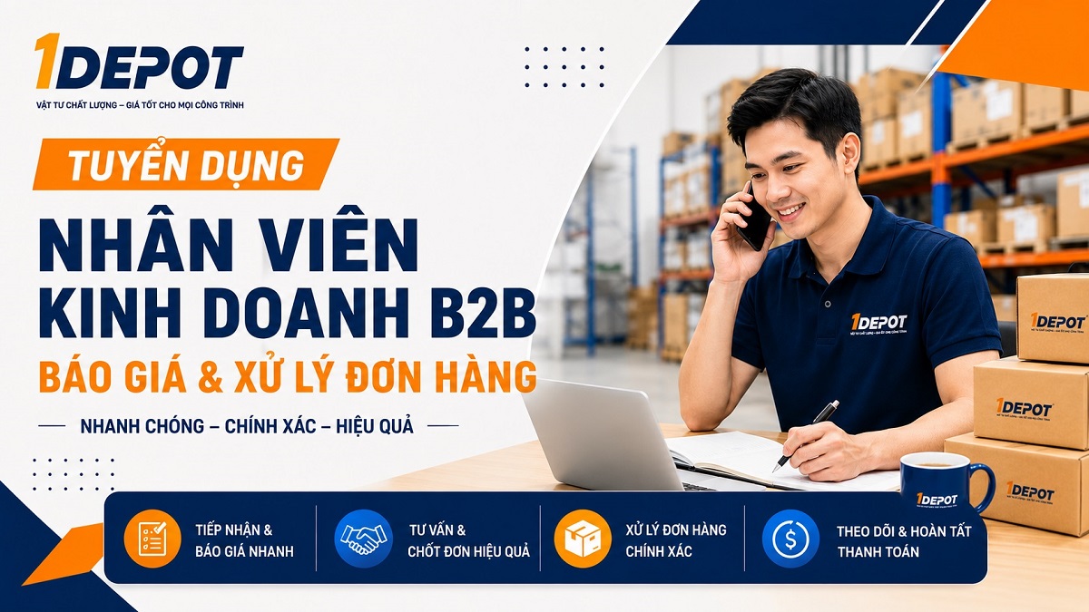 Nhân viên Kinh doanh B2B – Báo giá & Xử lý đơn hàng doanh nghiệp